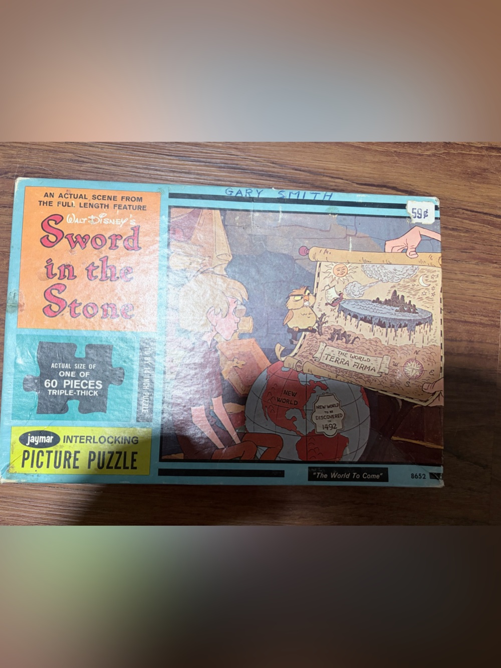 Walt Disney’s Sword in the Stone 60-Piece Picture Puzzle vintage rare